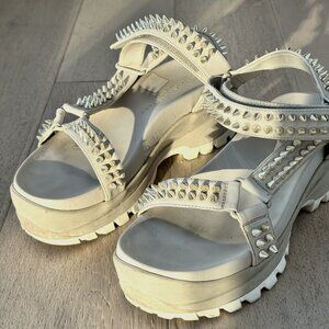 Stella McCartney Trace Stud Sandal, Off-White